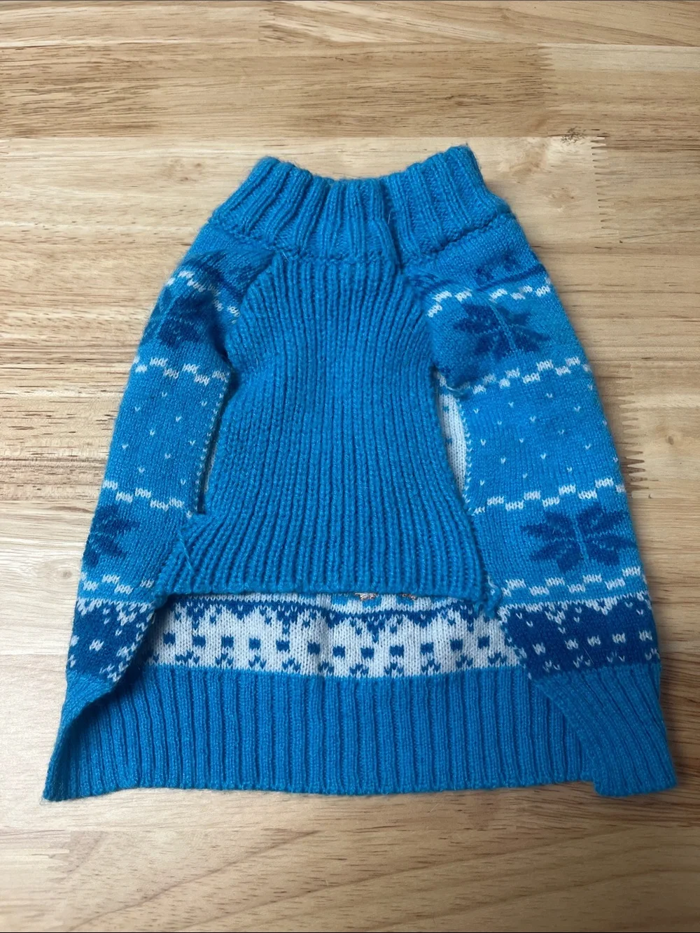 Set of 3 Festive Dog Sweaters - Red, Blue & Black